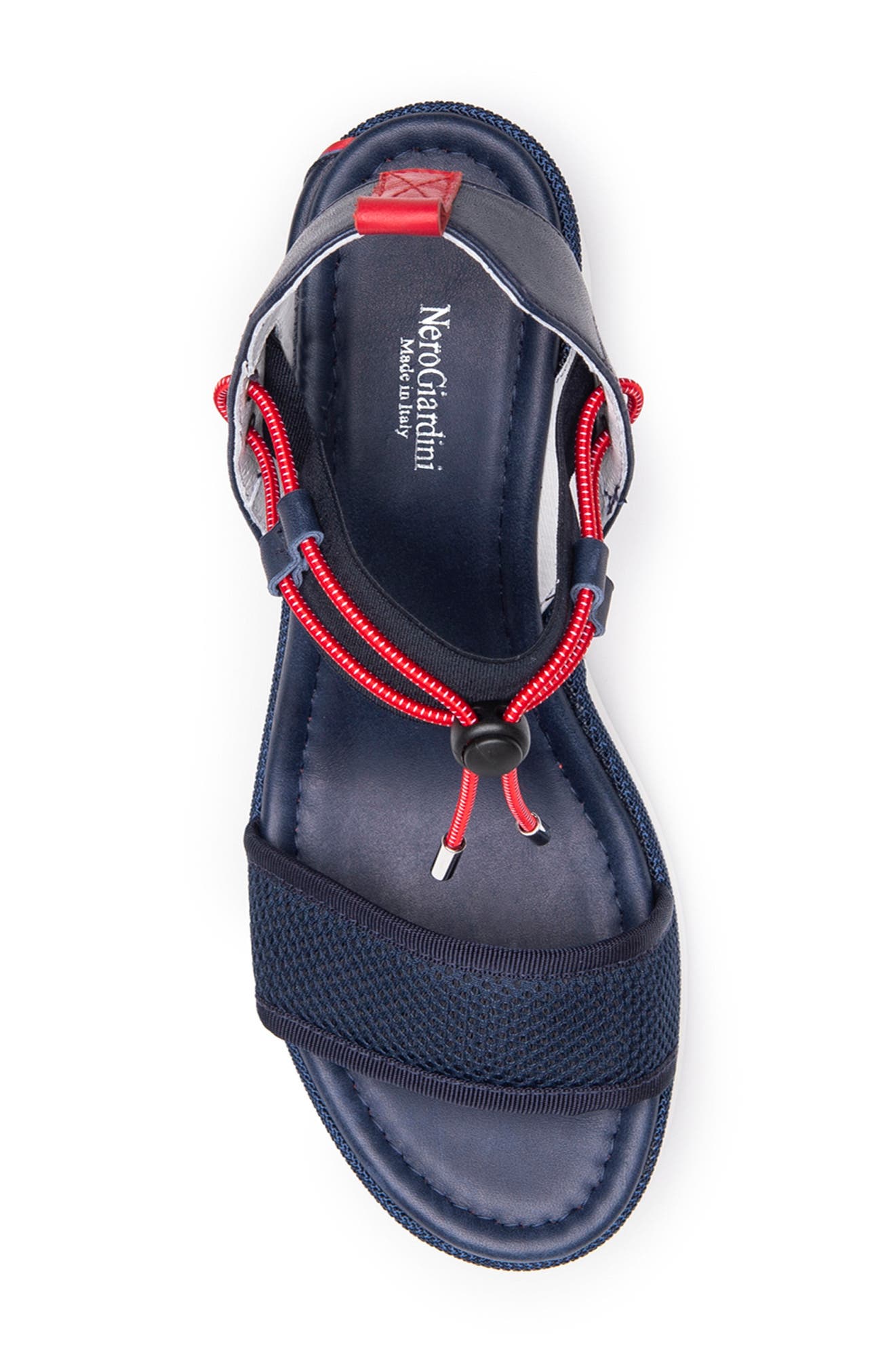 Bungee Platform Wedge Sandal, Alternate, color, BLUE