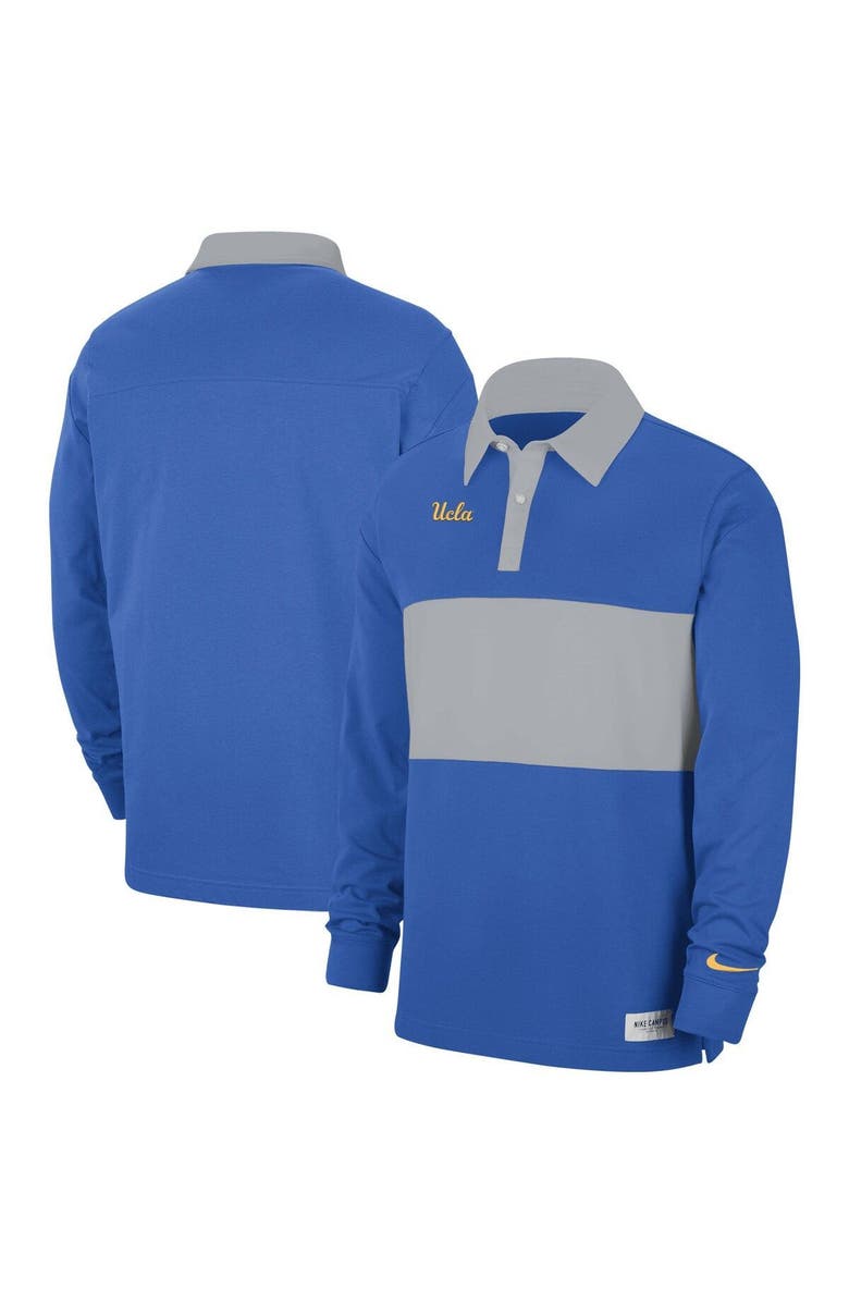 Nike Men's Nike Blue UCLA Bruins Striped Long Sleeve Polo, Alternate, color, 