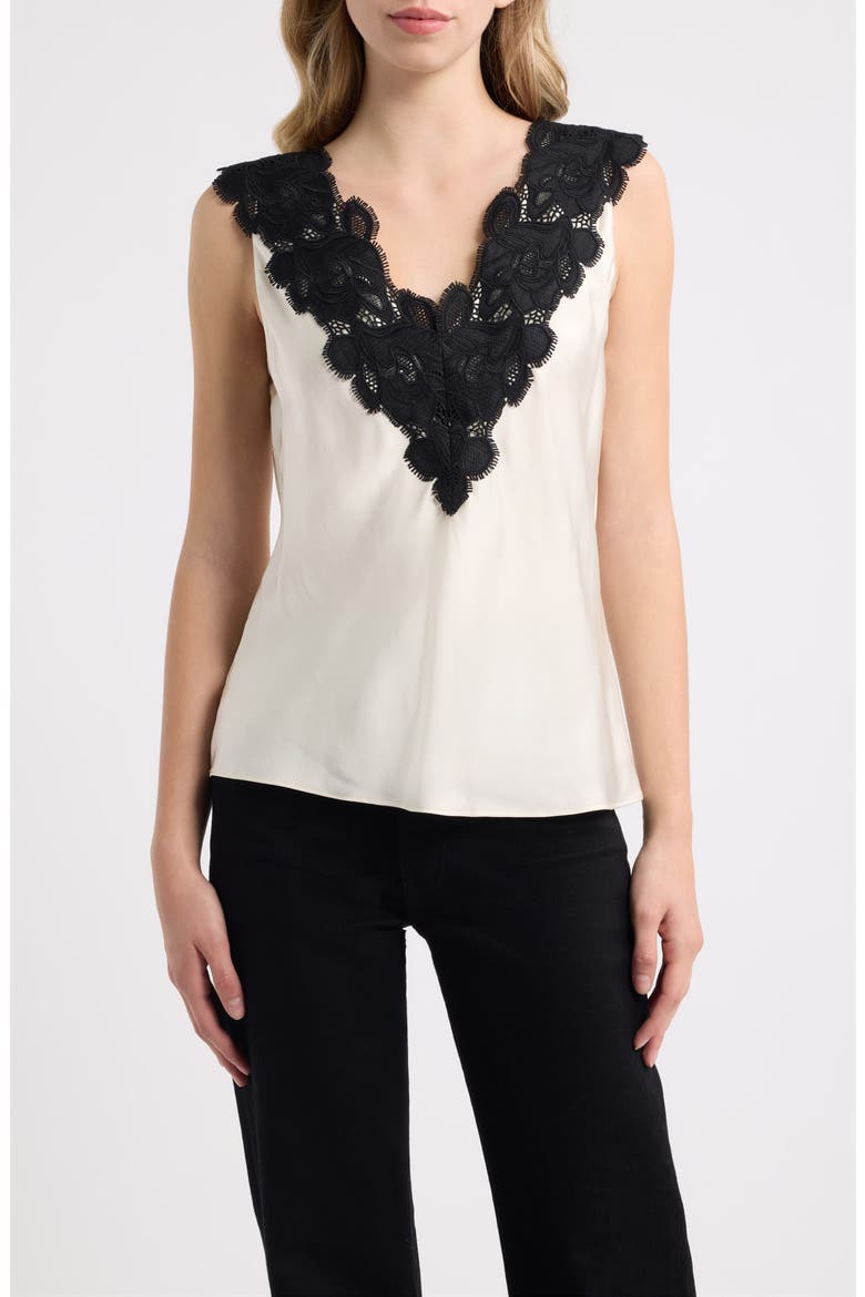 Celeste Lace Trim Cami, Main, color, OFF WHITE