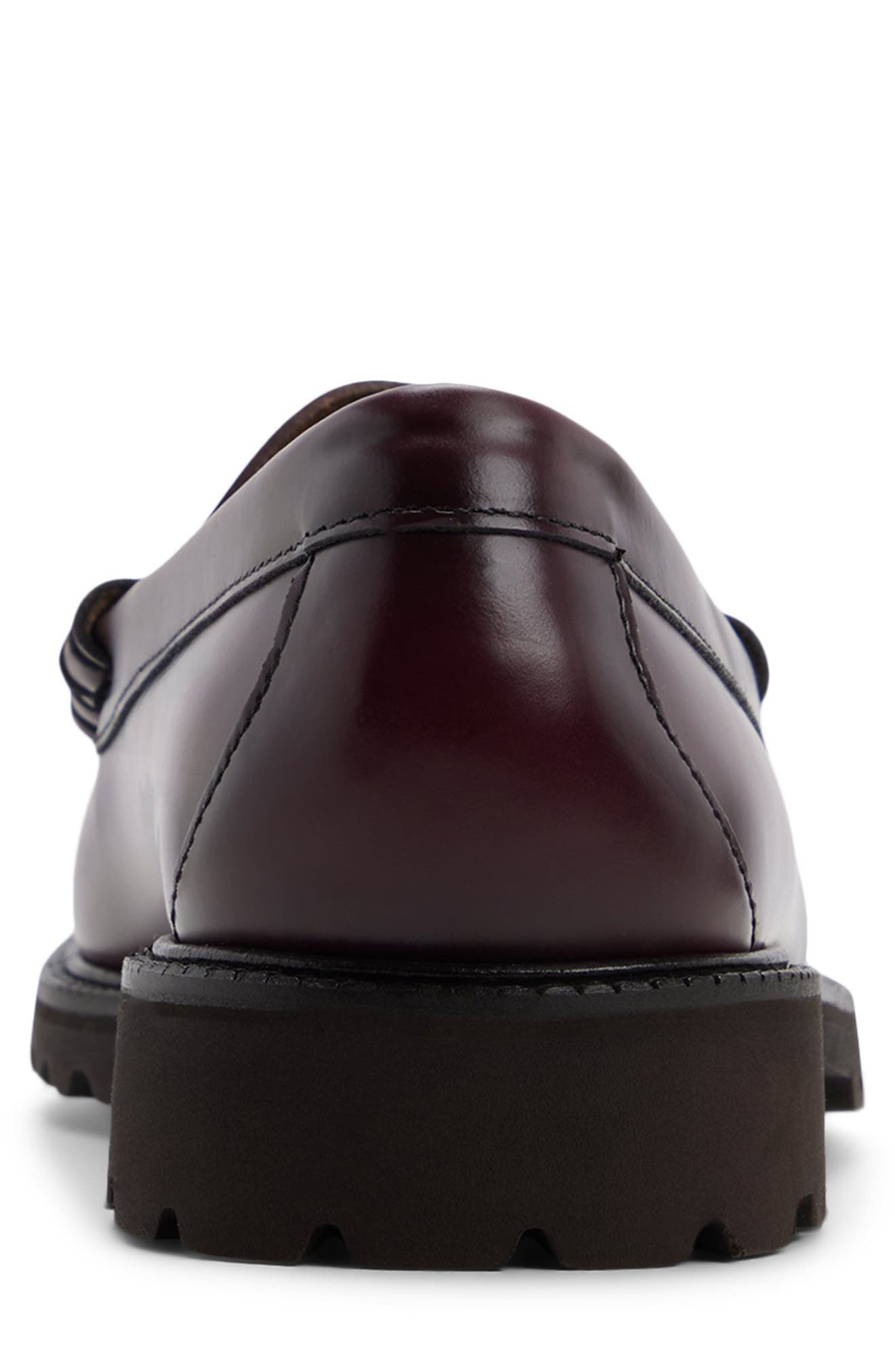 Layton Leather Penny Loafer, Alternate, color, WINE