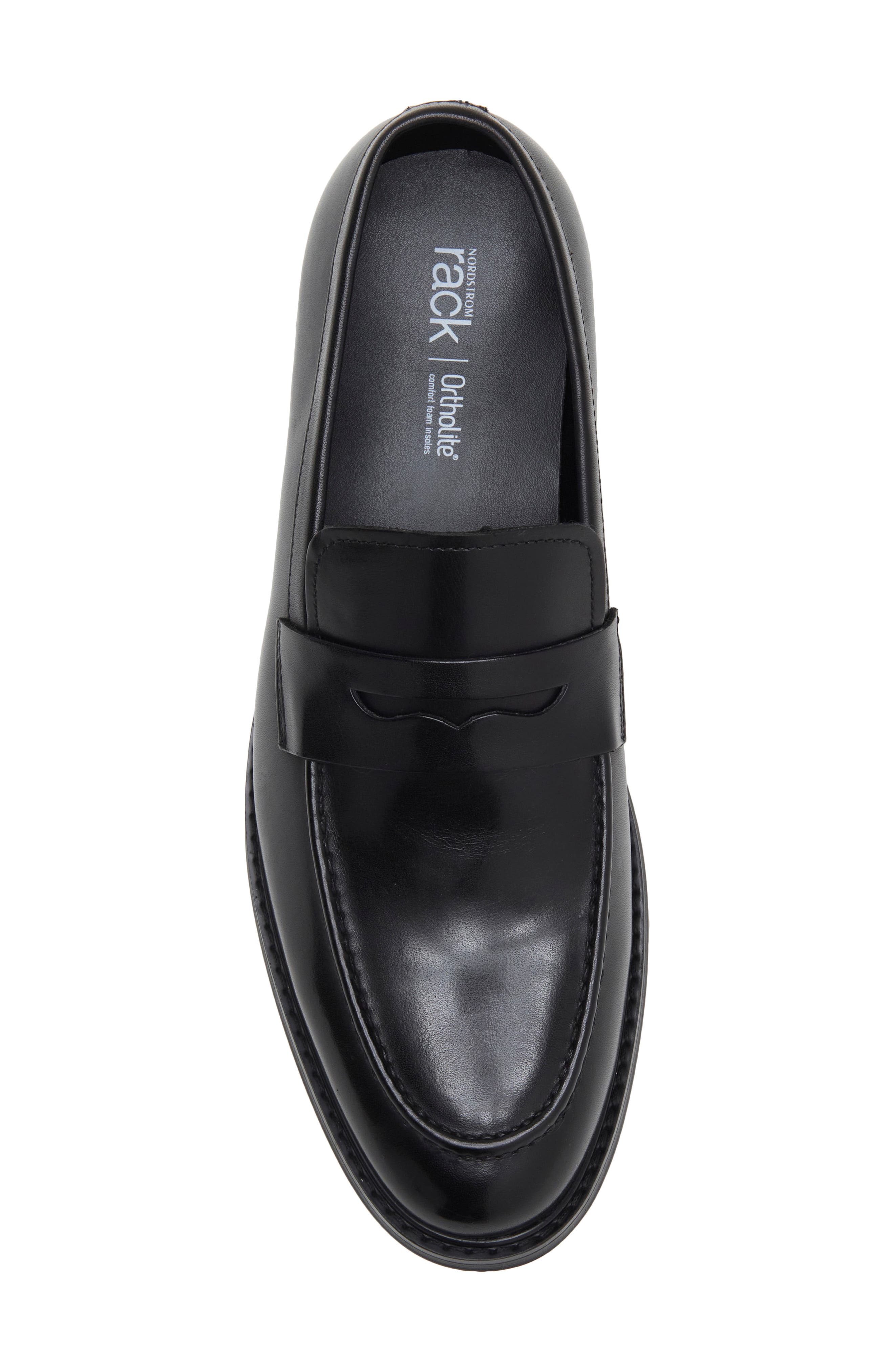 Shilo Leather Penny Loafer, Alternate, color, BLACK
