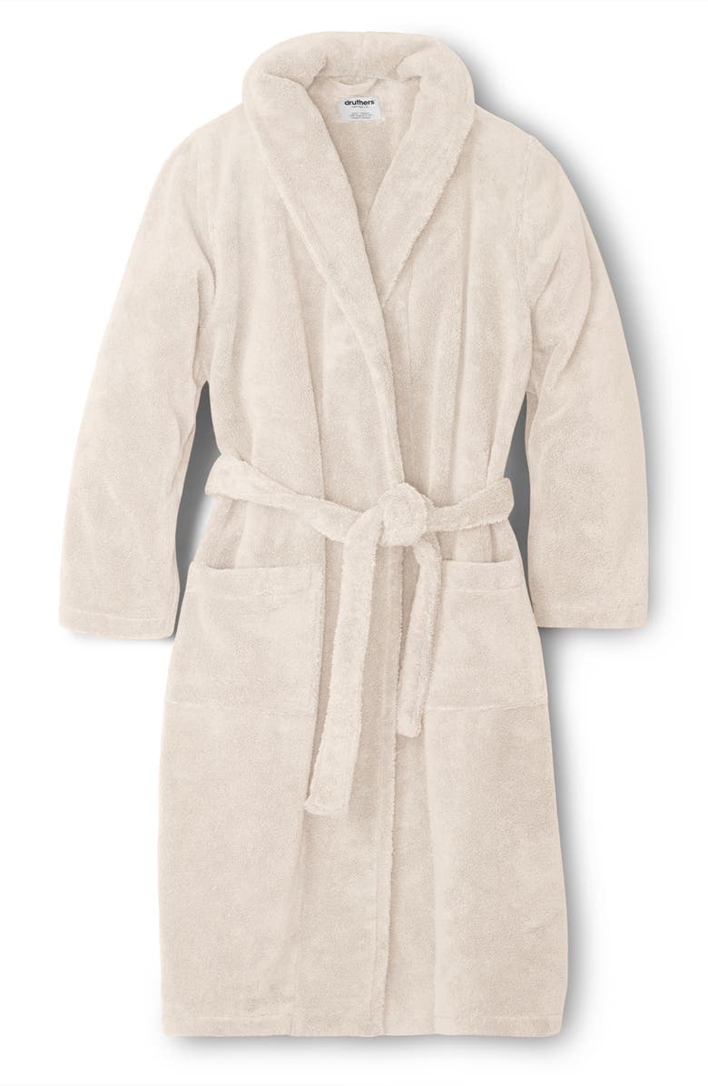 Druthers NYC Organic Cotton Extra Plush Long Robe, Main, color, 