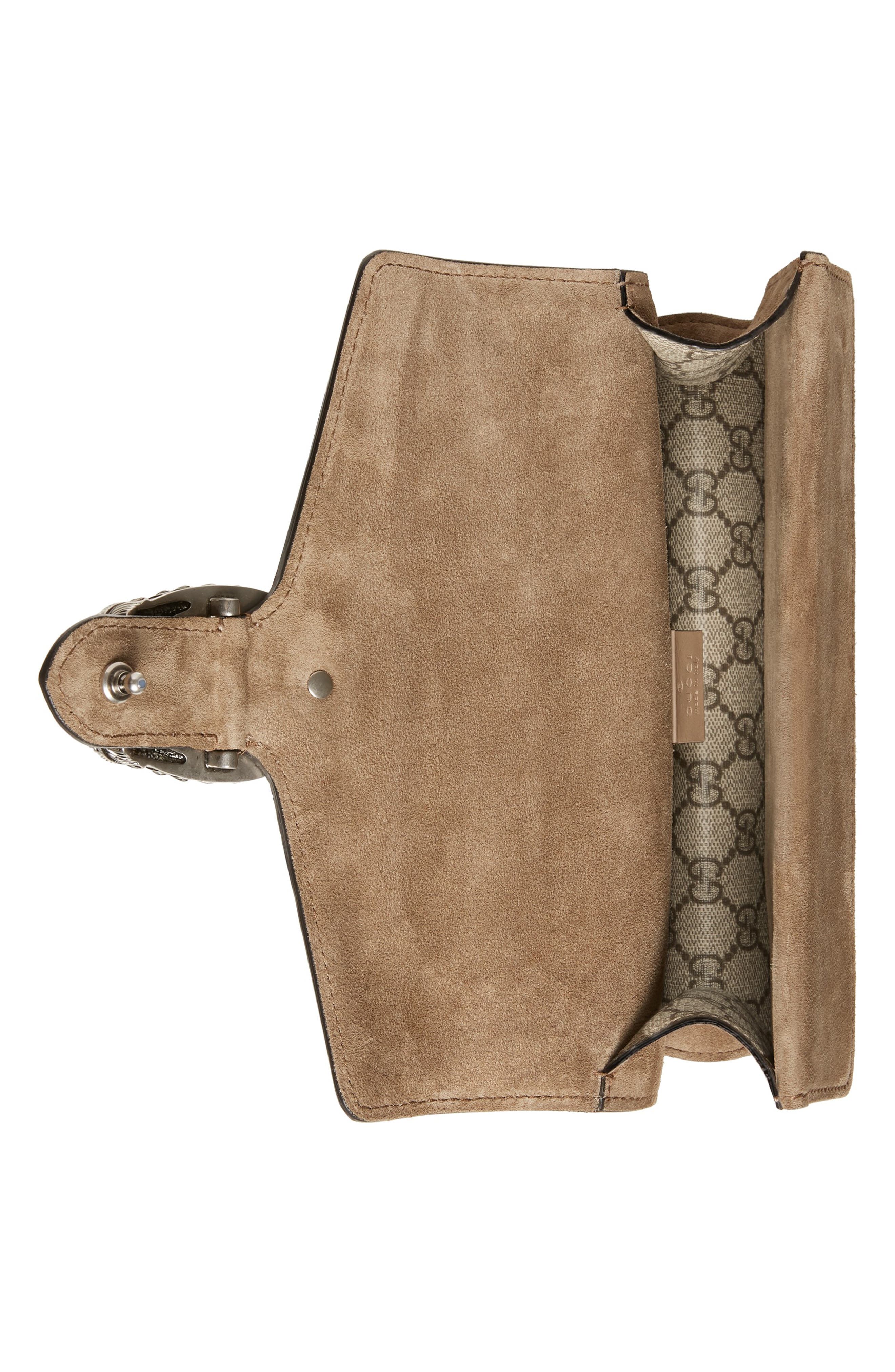 Gucci GG Supreme Canvas & Suede Shoulder Bag, Alternate, color, 