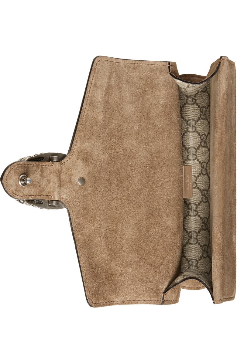 Gucci GG Supreme Canvas & Suede Shoulder Bag, Alternate, color,