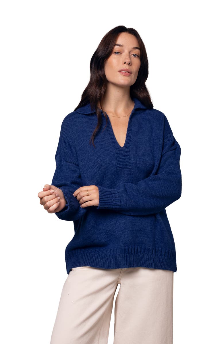 Celtic & Co. Smock Sweater, Alternate, color, Blue Ink