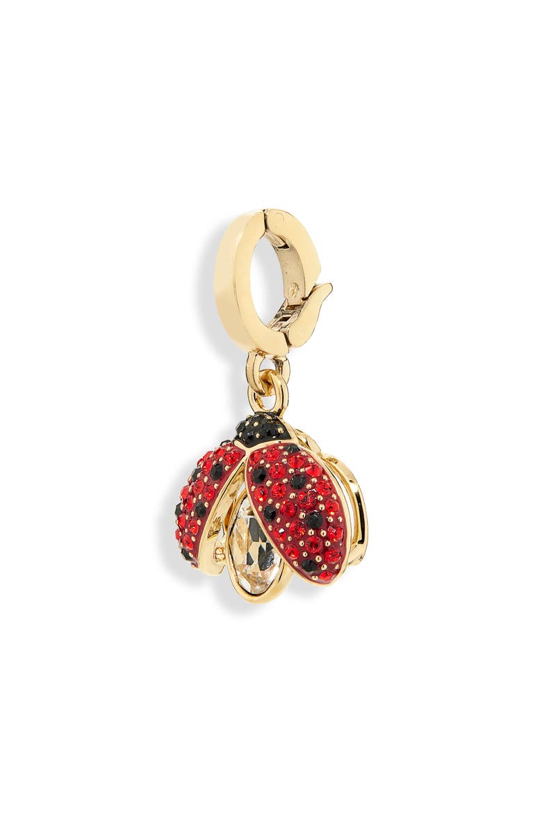 Idyllia Crystal Ladybug Charm, Main, color, RED/ GOLD