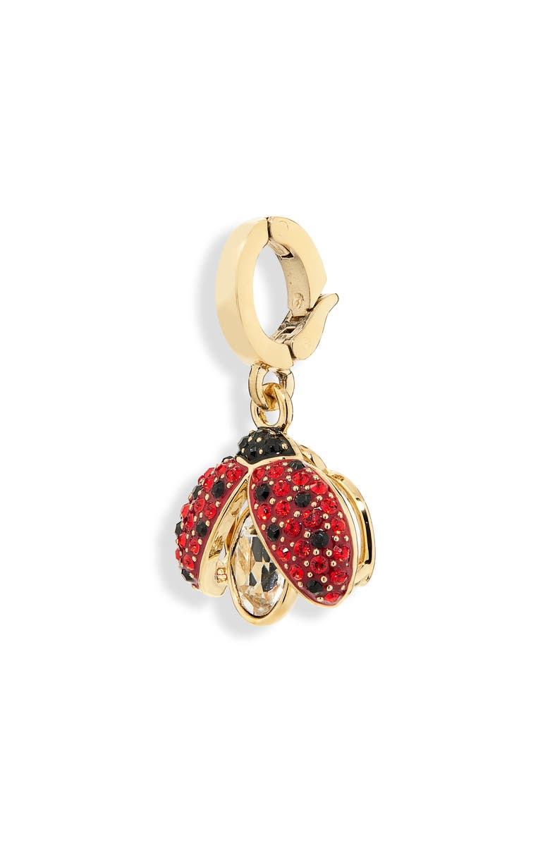 Swarovski Idyllia Crystal Ladybug Charm, Main, color, Red/ Gold