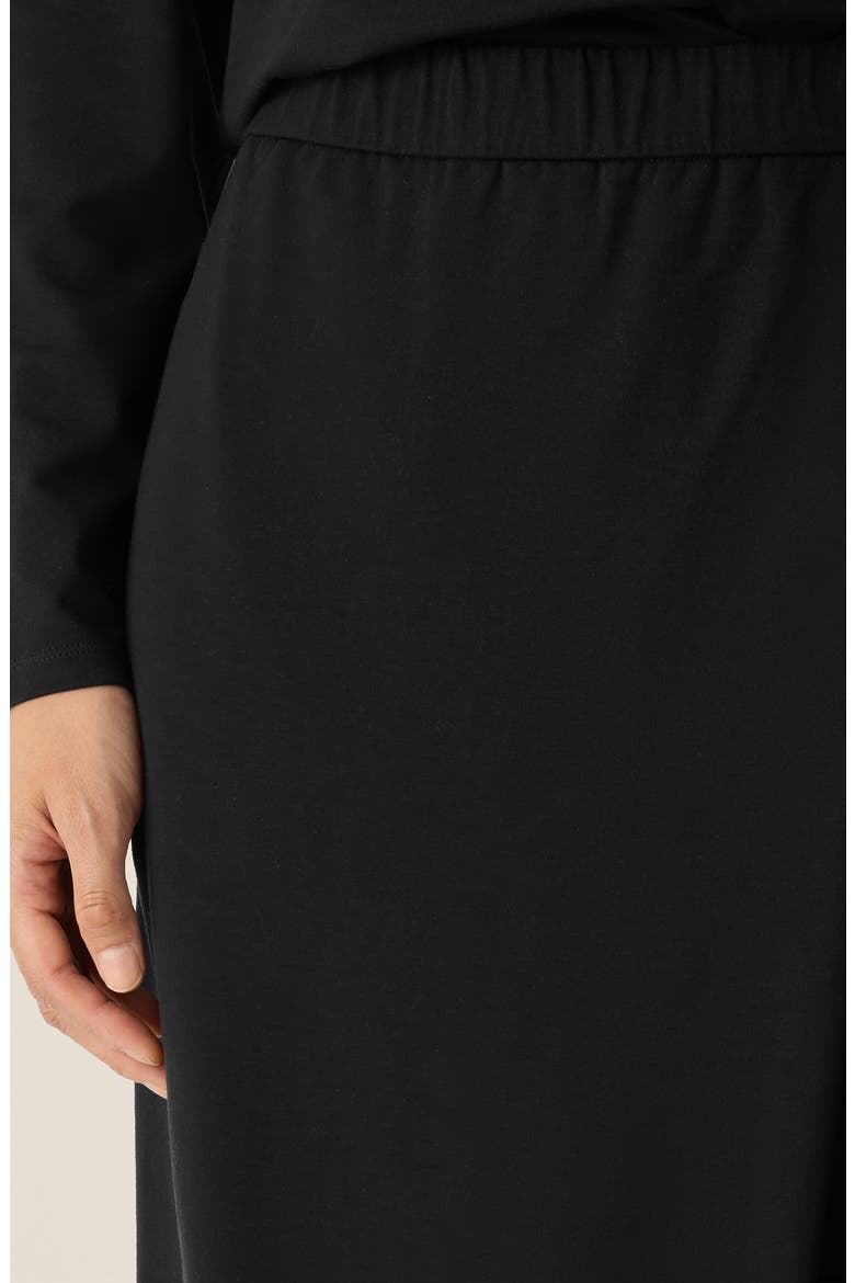 Faux Wrap Front Wide Leg Ankle Pants, Alternate, color, BLACK