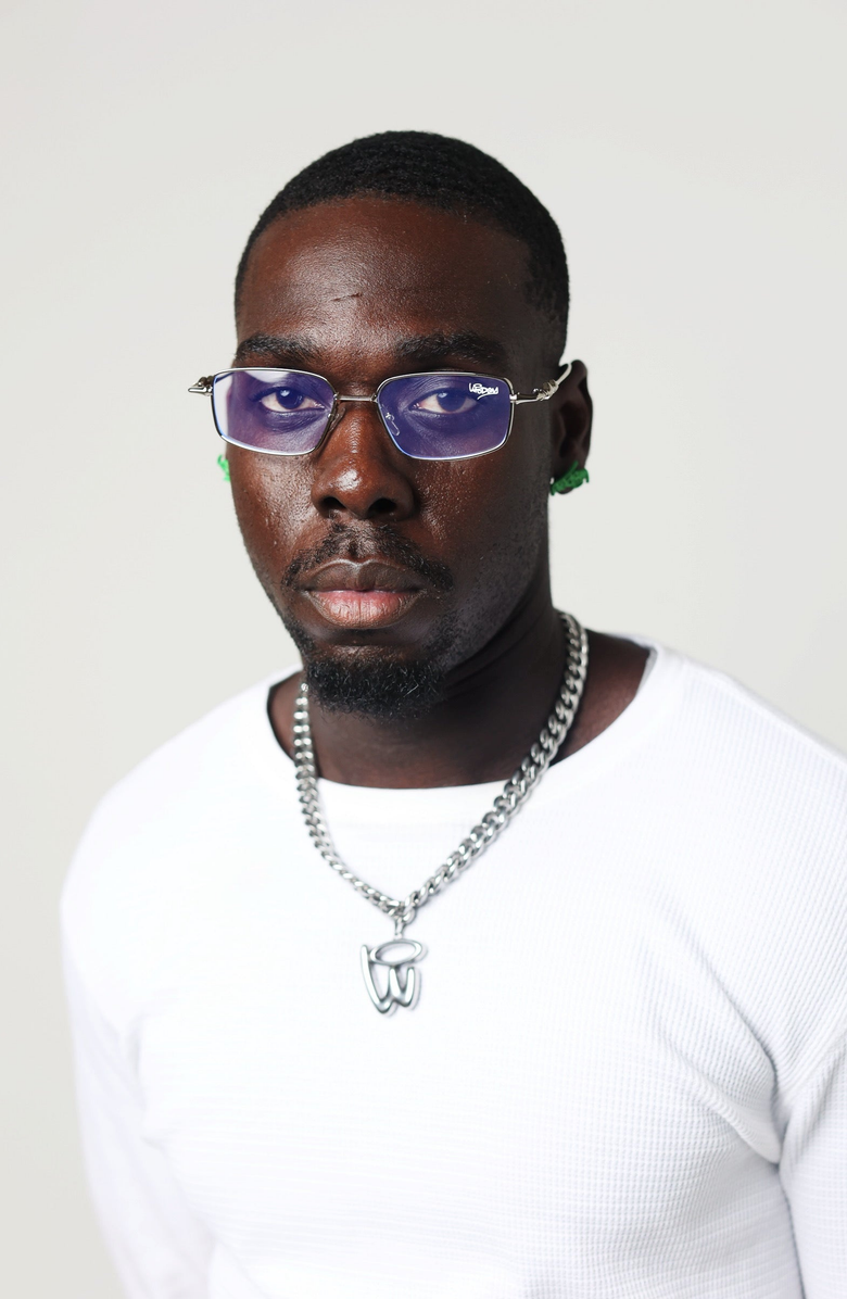 Wisdom Fashion House Silver Wire Frame 25 Glasses, Alternate, color, Silver