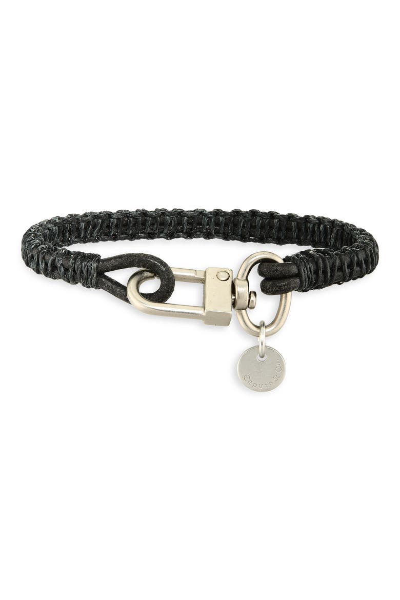 Zig Zag Macramé Bracelet, Main, color, CHARCOAL
