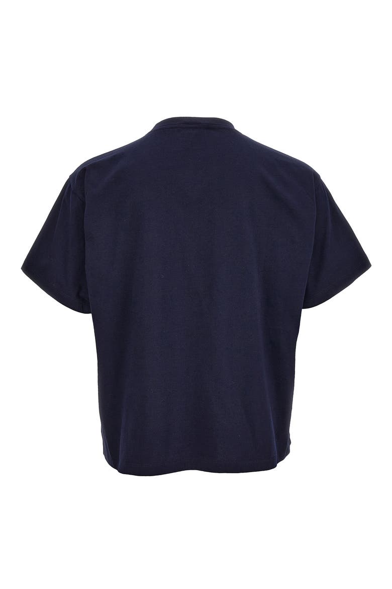 Embroidered Cotton Jersey Pocket T-Shirt, Alternate, color, NAVY BLUE