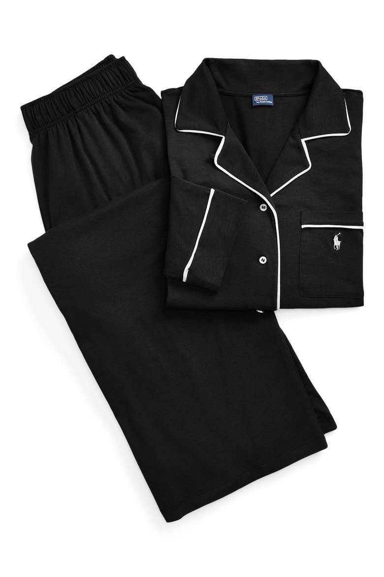 Cotton Blend Pajamas, Alternate, color, ONYX