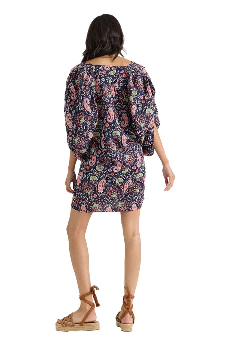 Iwona Dress, Alternate, color, Navy Wallpaper Paisley