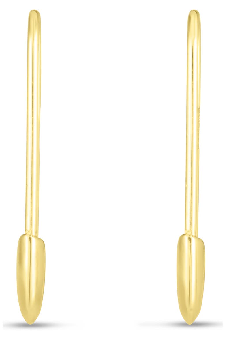 KARAT KRUSH 14K Yellow Gold Polished Safety Pin Earrings, Alternate, color, YELLOW