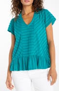 Liverpool Los Angeles Texture Peplum Top