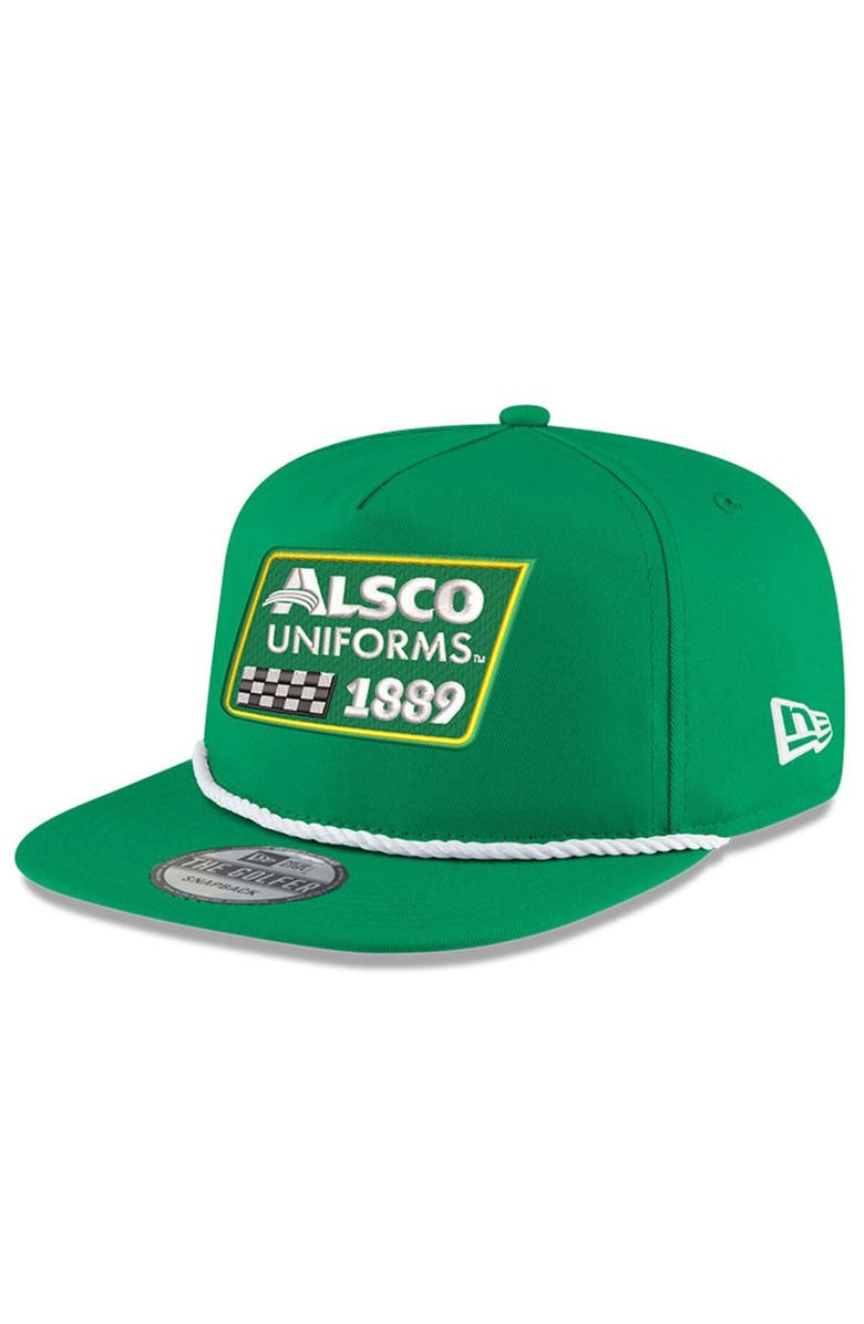 New Era Men's New Era Kelly Green Kyle Busch Alsco Uniforms Golfer Snapback Adjustable Hat, Alternate, color, Kelly Green