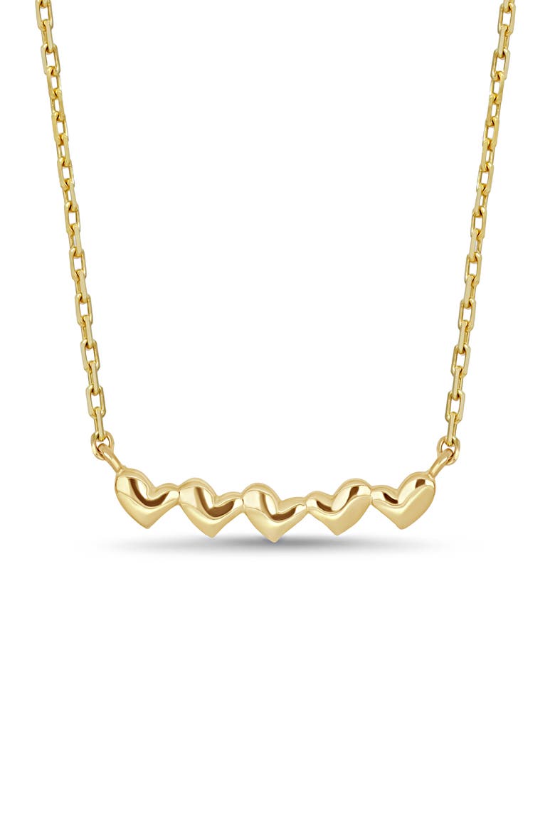 14K Yellow Gold Heart Bar Bracelet, Alternate, color, GOLD