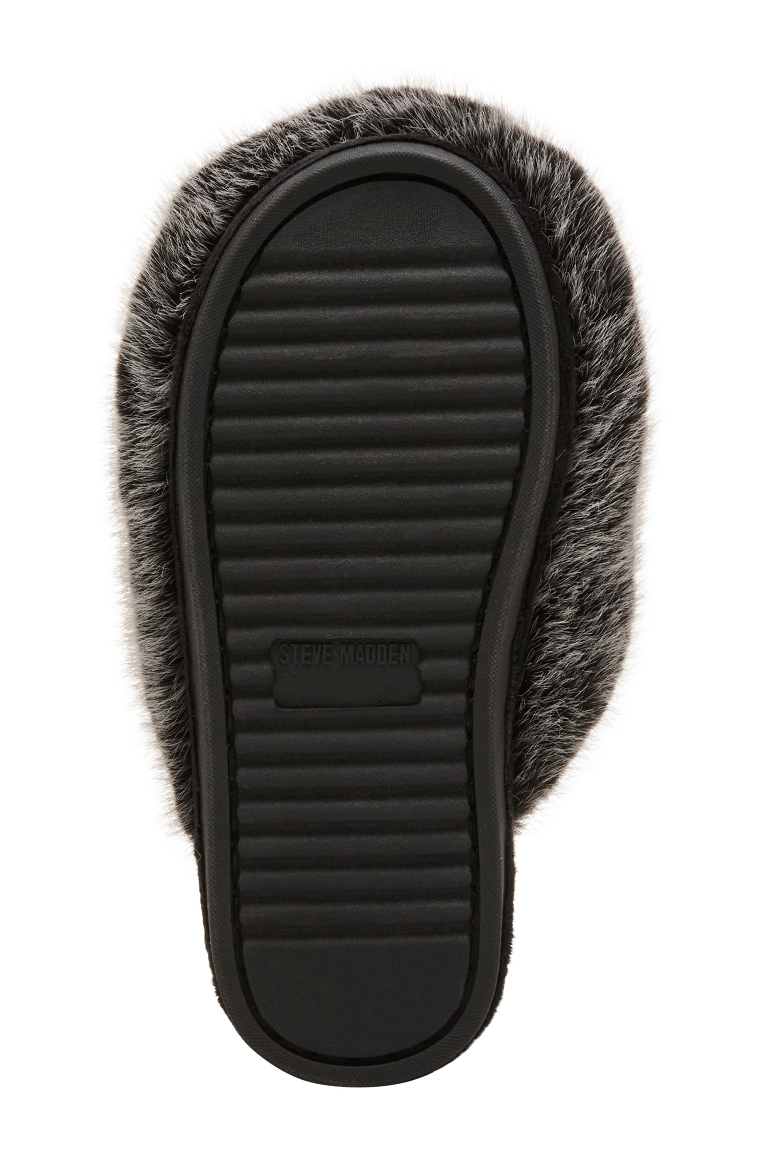 Steve Madden Kids' JPoof Faux Fur Slipper, Alternate, color, Grey