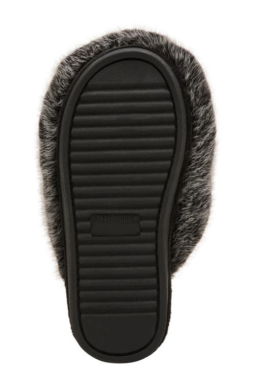 Steve Madden Kids' Jpoof Faux Fur Slipper In Gray