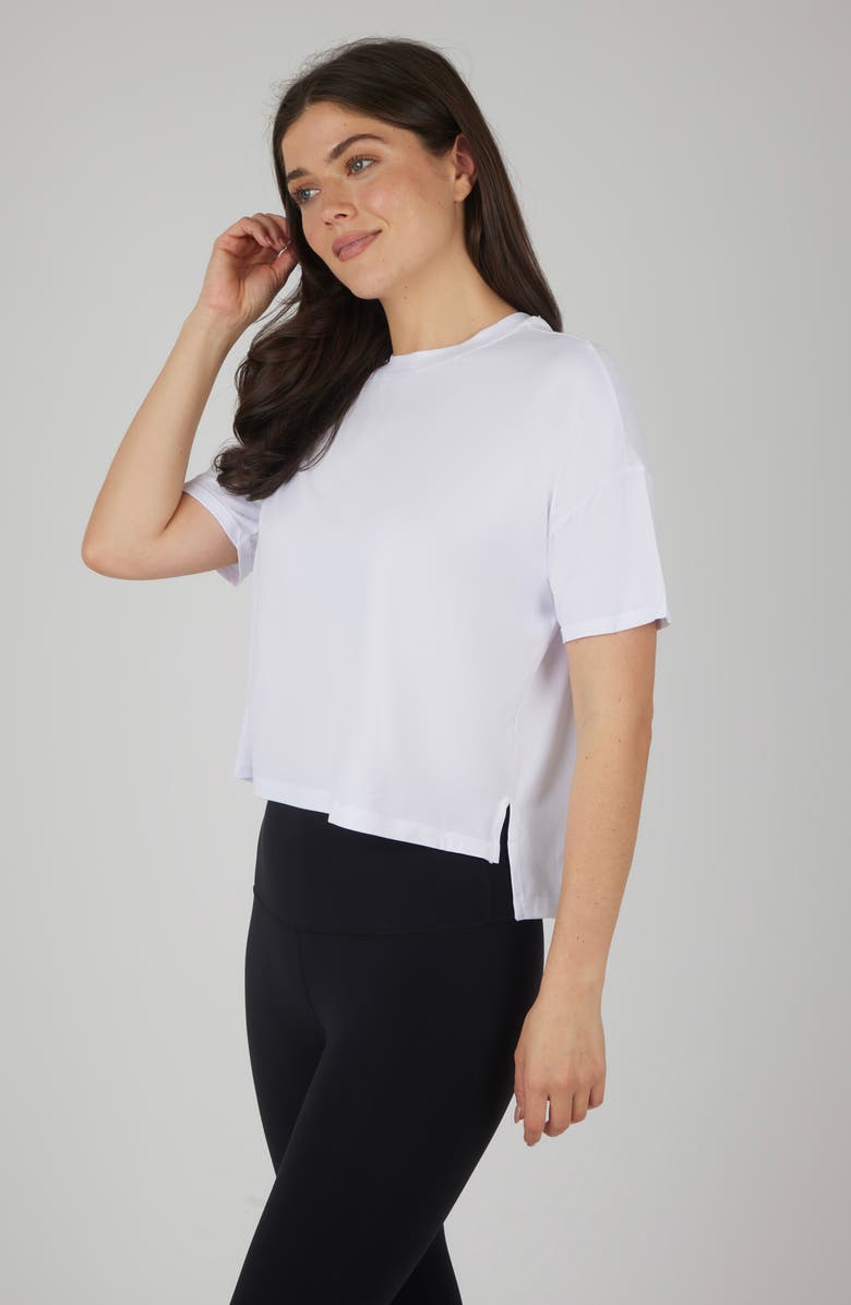 90 DEGREE BY REFLEX 2-Pack Deluxe High-Low Boxy Crop T-Shirts, Alternate, color, 