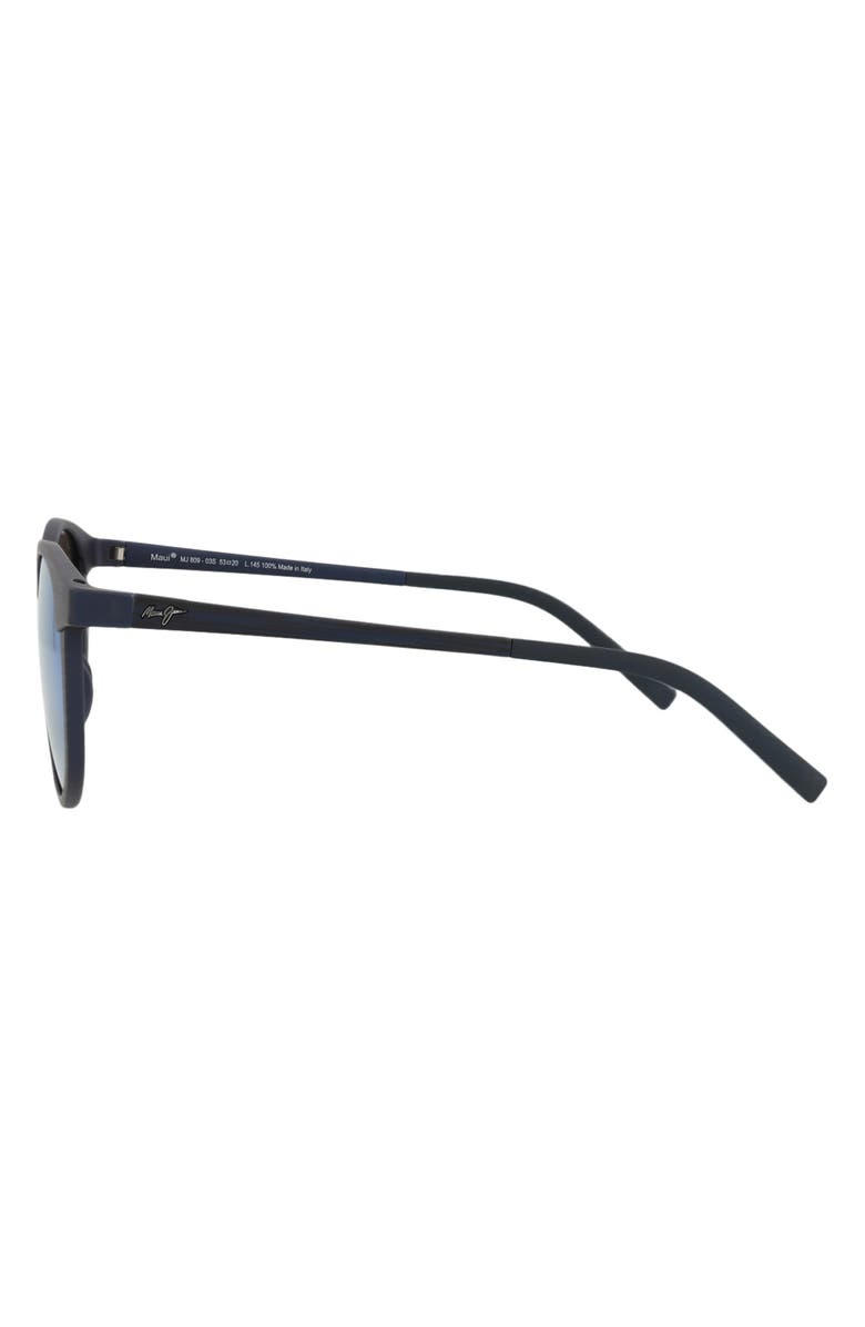 Maui Jim 53mm Round Sunglasses, Alternate, color, Blue Stripe/ Blue/ Blue