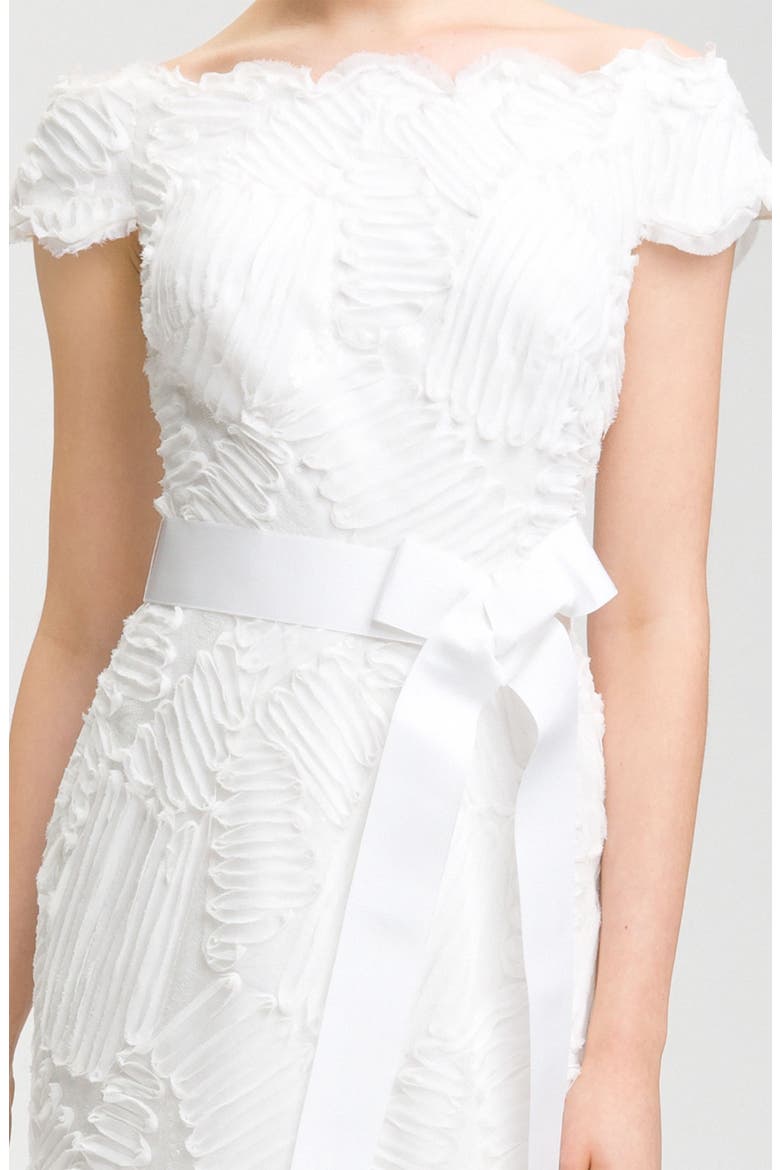 Cap Sleeve Bow Belt Dress, Alternate, color, IVORY