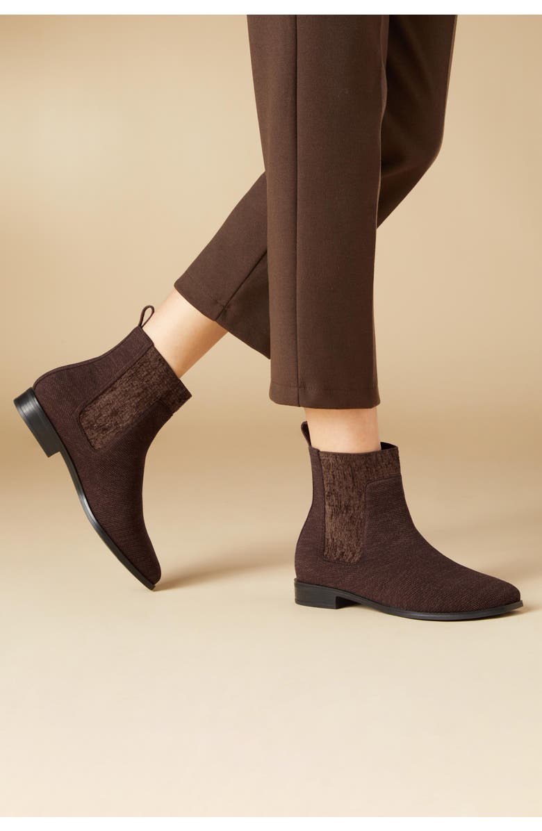 VIVAIA Square-Toe Water-Repellent Ankle Boots, Alternate, color, Dark Chocolate