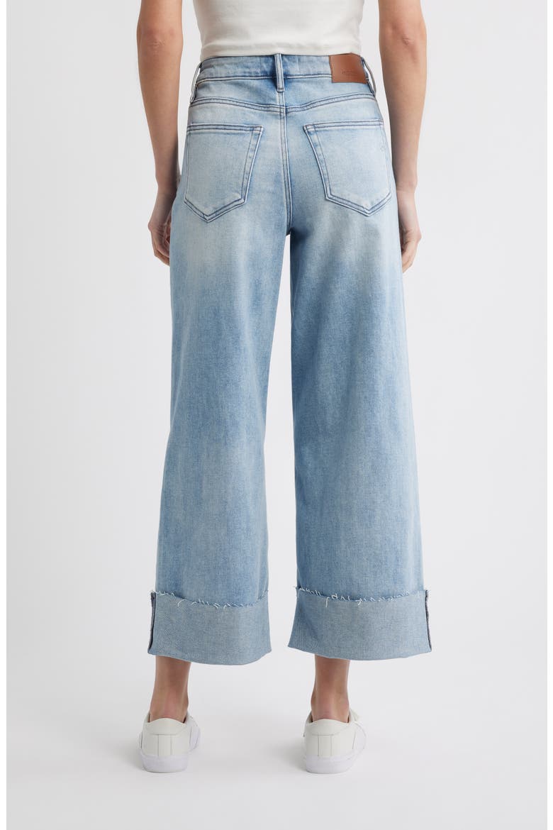 Cuffed Wide Leg Jeans, Alternate, color, MEDIUM WASH