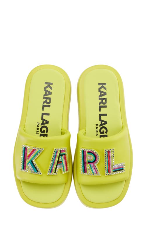 KARL LAGERFELD KARL LAGERFELD OPAL STUDS PLATFORM SLIDE SANDAL