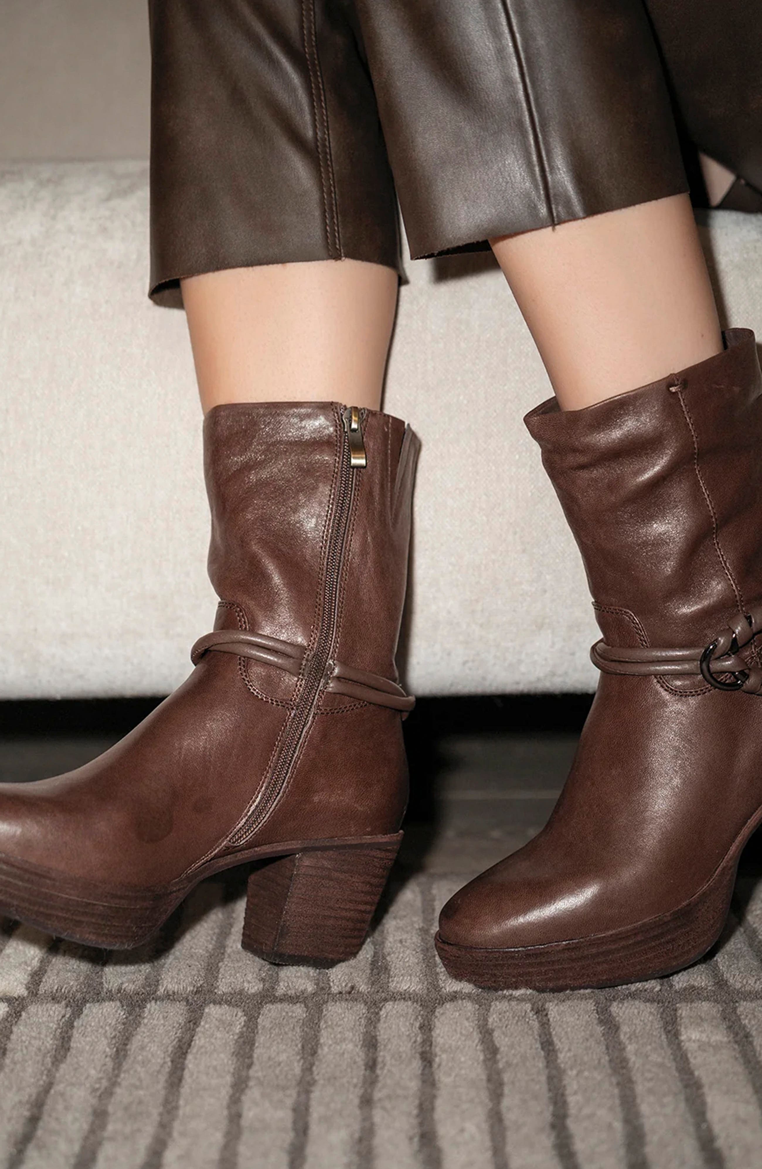 Eden Block Heel Platform Boot, Alternate, color, CREAM
