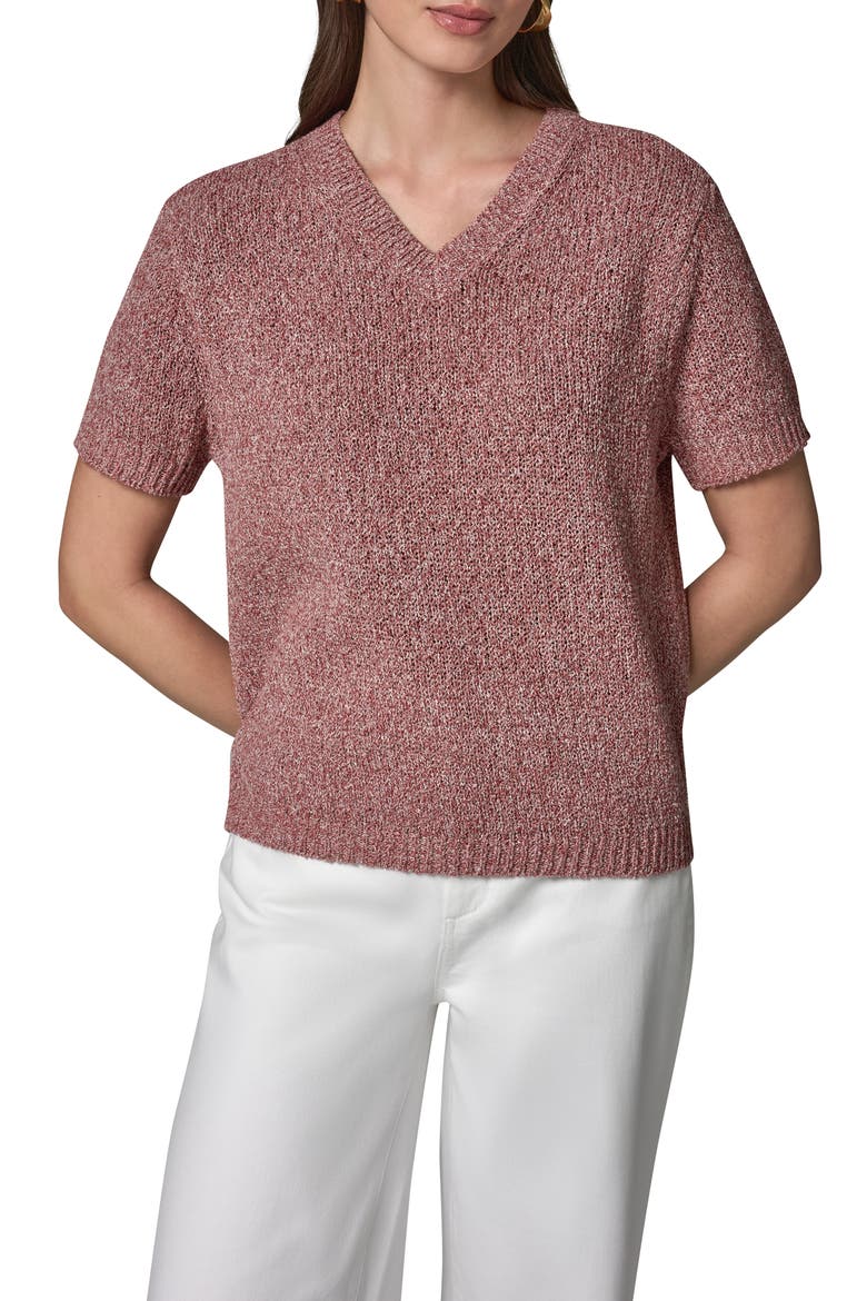 Cotton Blend V-Neck Sweater, Main, color, SUNBAKED MULTI