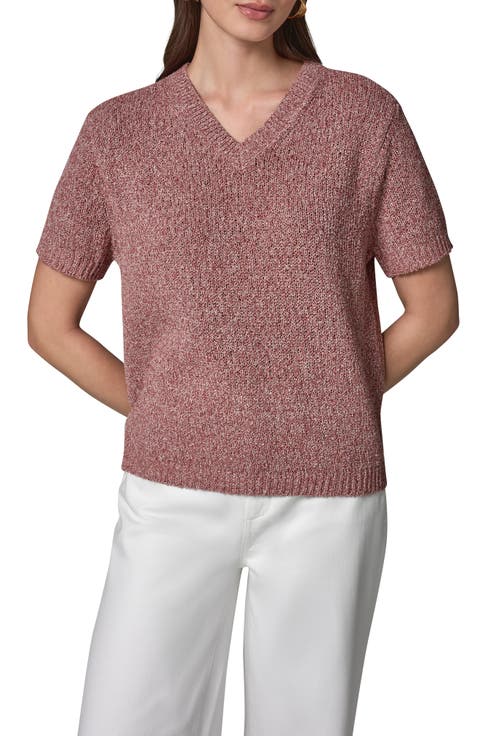 Cotton Blend V-Neck Sweater