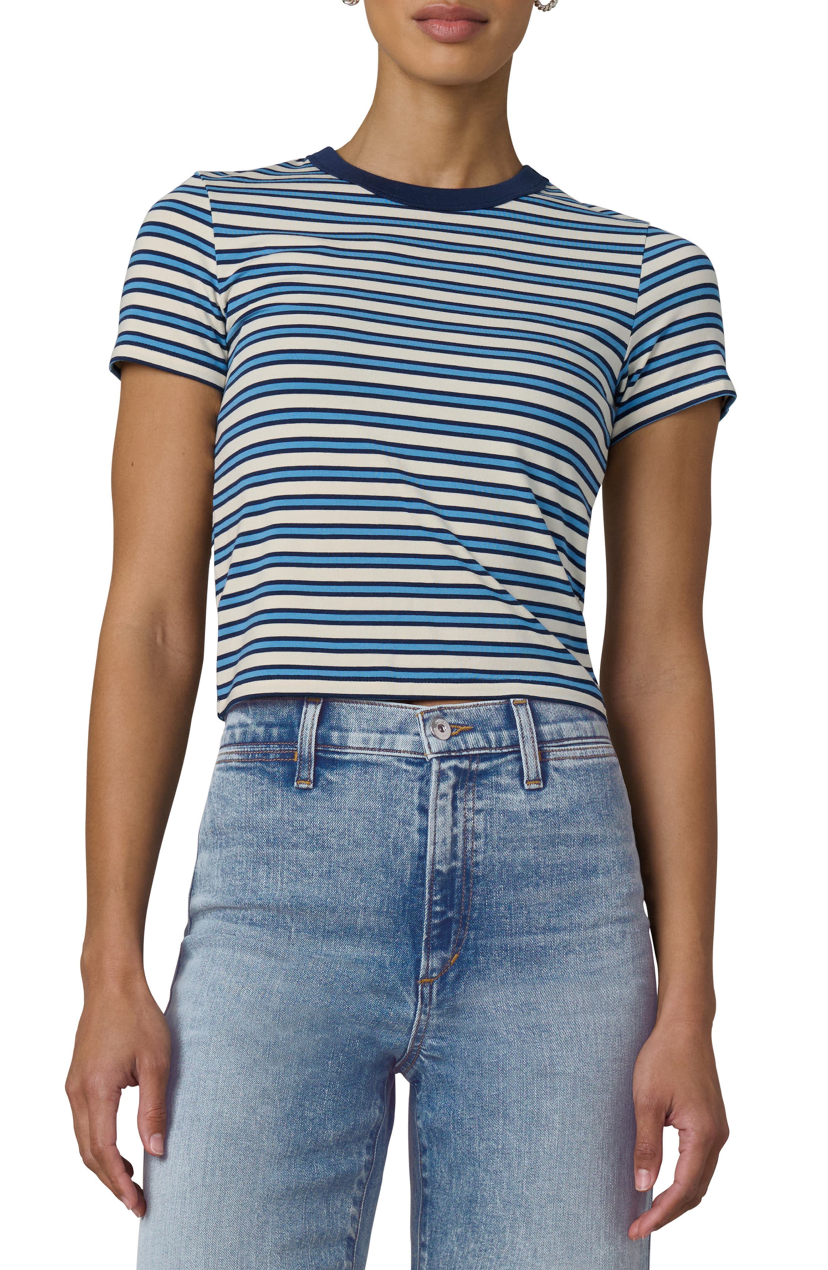 selected ECRU/ AZURE STRIPE