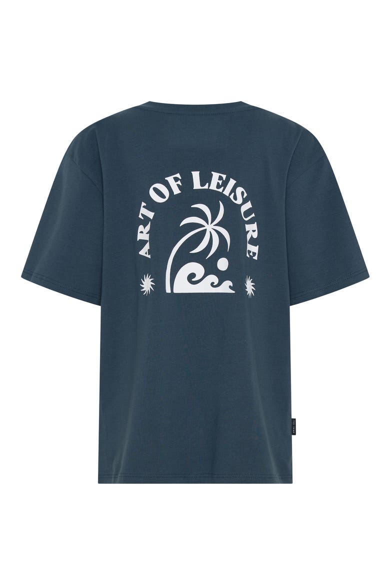 Kids' Art of Leisure Stretch Cotton Graphic T-Shirt, Alternate, color, BLUE