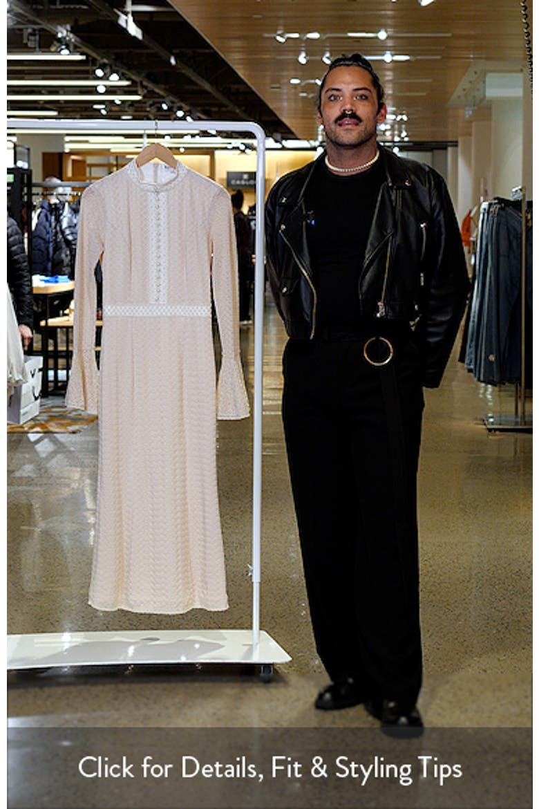 Kailee Texture Long Sleeve Midi Dress video