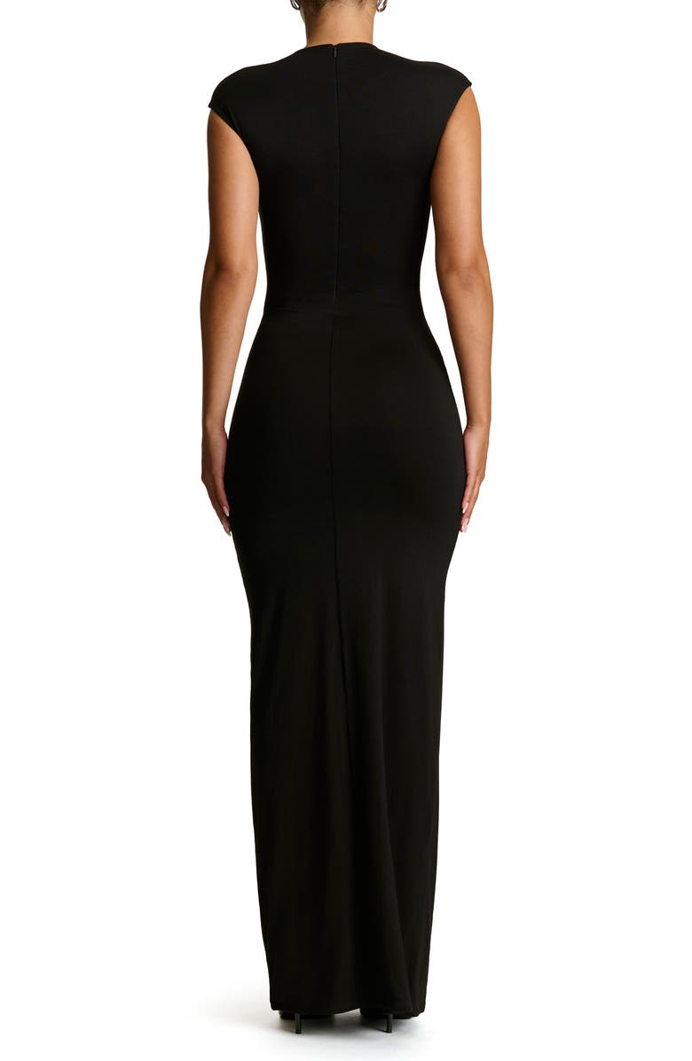 Naked Wardrobe Smooth Tie Front Maxi Dress, Alternate, color,