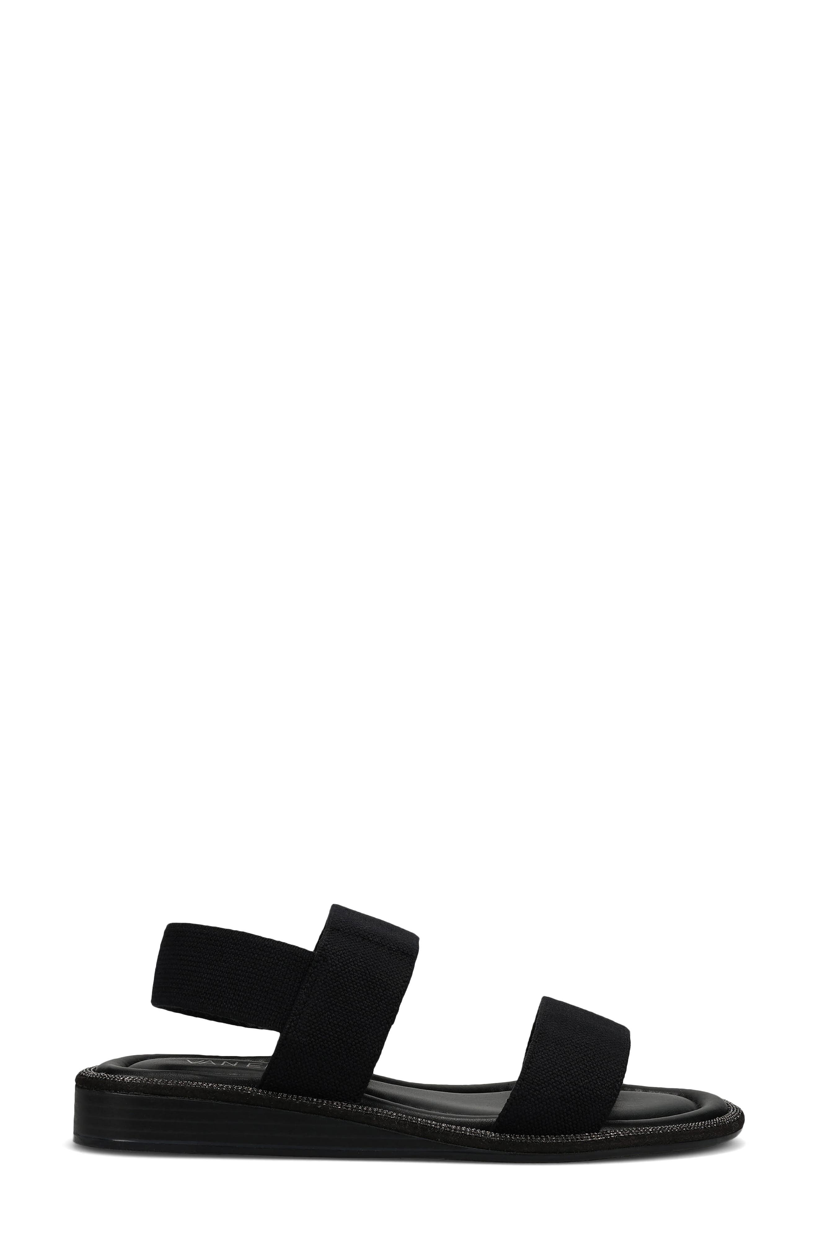 VANELi Bordy Slingback Wedge Sandal, Alternate, color, Black