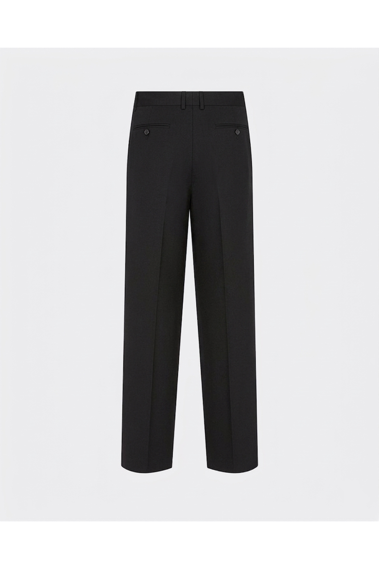 Tailored Pleated Trouser, Alternate, color, Black