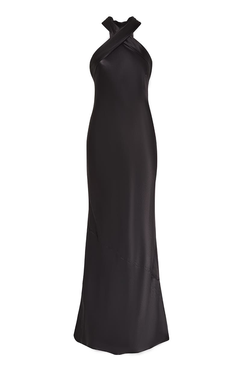 rewritten roma halterneck satin maxi dress product info and reviews Roma Ivory Satin Bridesmaid Dress | Halterneck Maxi | Sizes 822