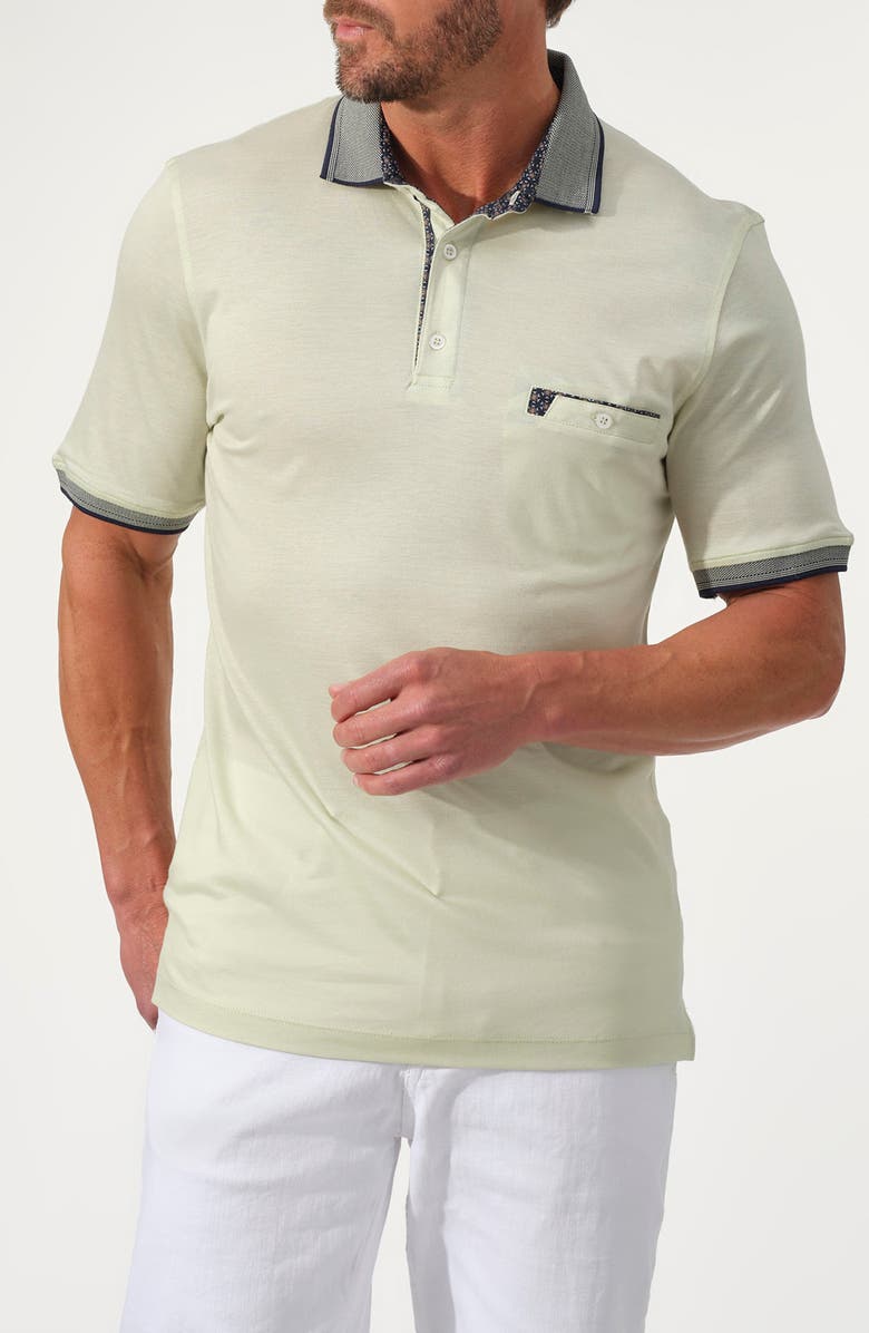 STUDIO GARNET LOS ANGELES Chest Pocket Polo, Alternate, color, Mint