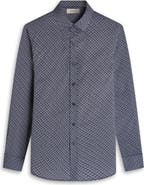 Bugatchi Julian Shaped Fit Neat Cotton Button-Up Shirt