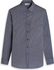 Bugatchi Julian Shaped Fit Neat Cotton Button-Up Shirt