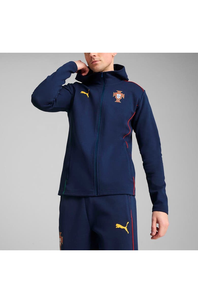 PUMA Men's Puma Navy Portugal National Team Casuals Full-Zip Hoodie, Alternate, color,