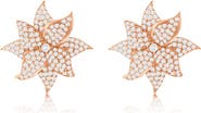 SUZY LEVIAN Cubic Zirconia Flower Stud Earrings