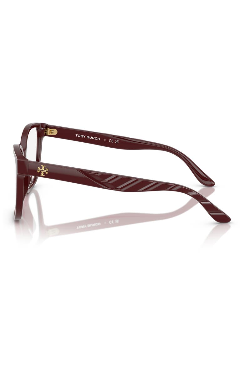 55mm Oval Optical Glasses, Alternate, color, RED