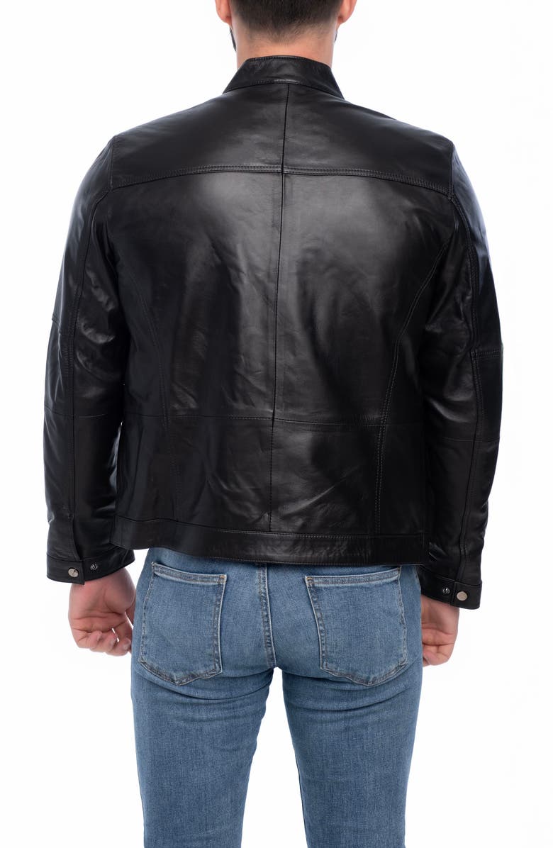 VELLAPAIS Soft Leather Jacket, Alternate, color, Black