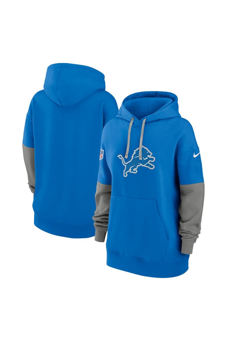 Women's Nike Blue Detroit Lions 2024 Sideline Essential Fleece Pullover Hoodie, Main, color, Blue