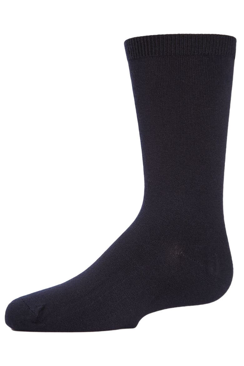 Basic Modal Crew Socks, Main, color, Navy
