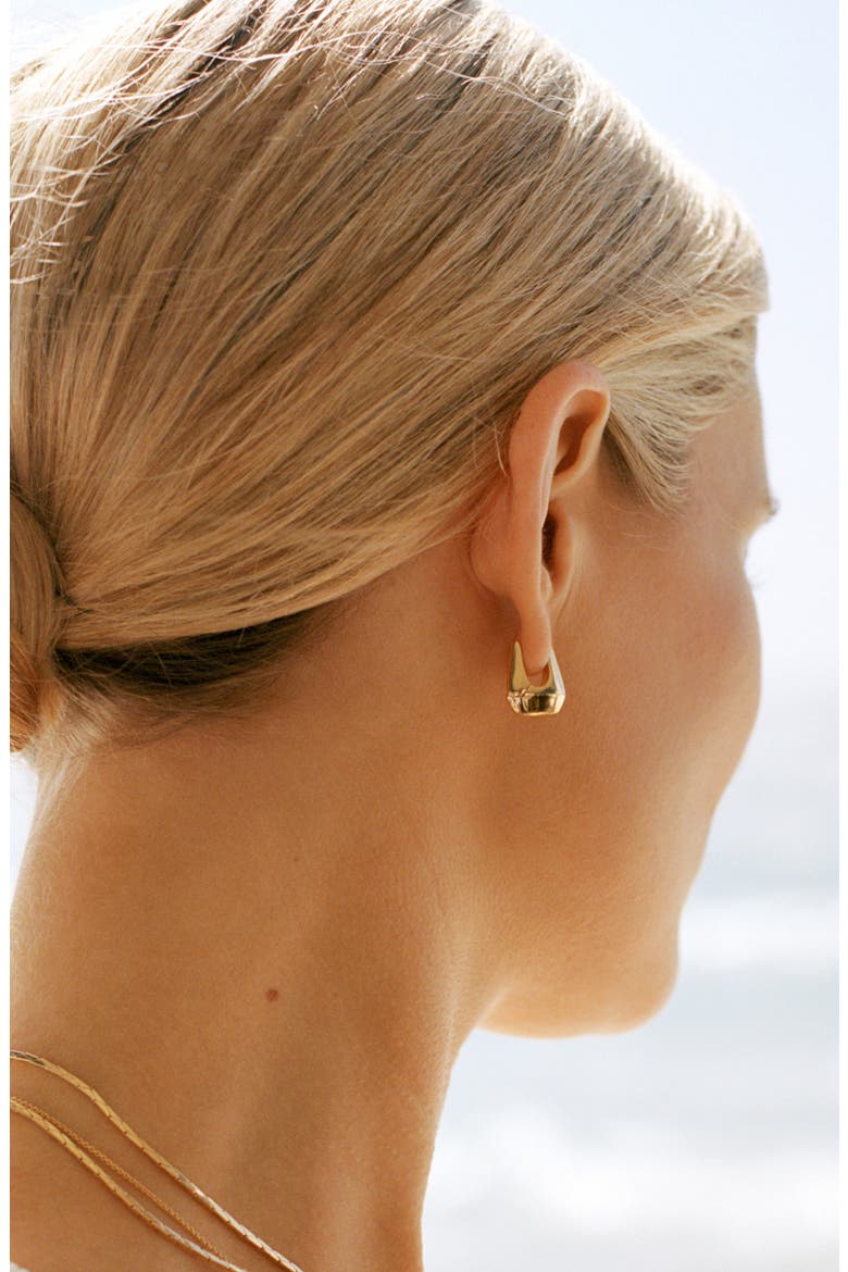 Lucy Williams Arco Small Hoop Earrings, Alternate, color, GOLD