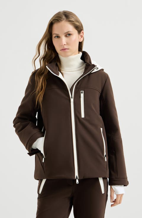 Bonded techno fabric hooded mountain jacket with Thermore® padding